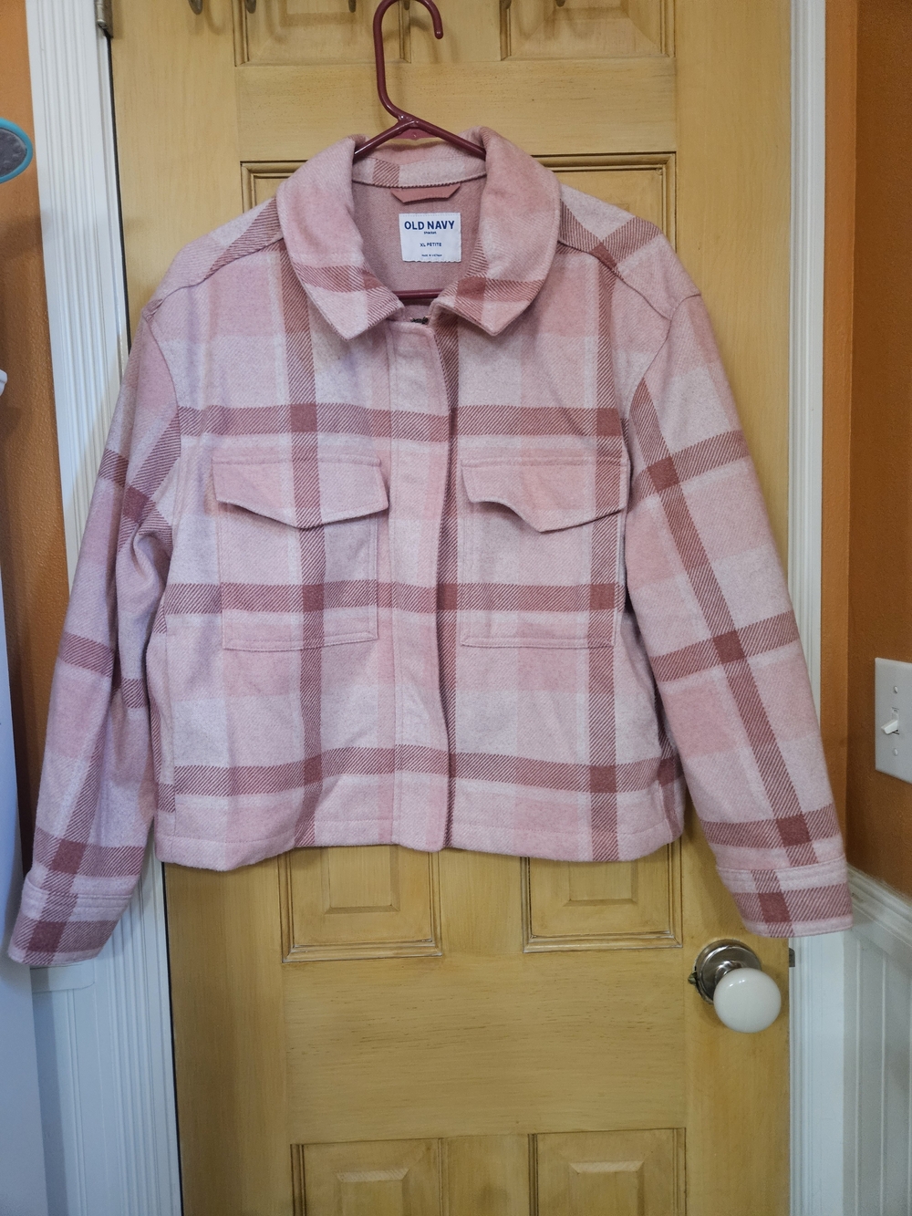 Old Navy Pink Plaid Women's Jacket